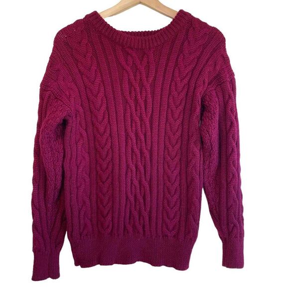 Woolovers 100% British Wool Cable Knit Fisherman’s Sweater - Picture 1 of 10